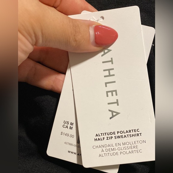 ATHLETA Altitude Polartec Half Zip Sweatshirt // Black #427880 - Picture 10 of 12